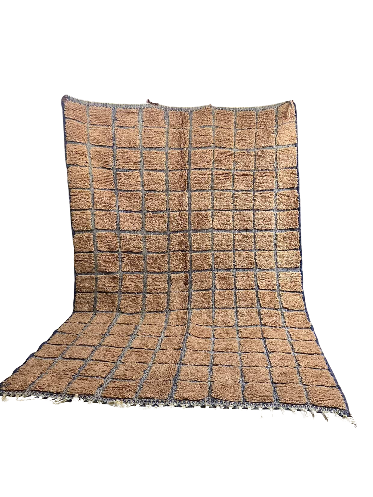 Tapis Beni Ouarain Minimaliste – bleu Linework