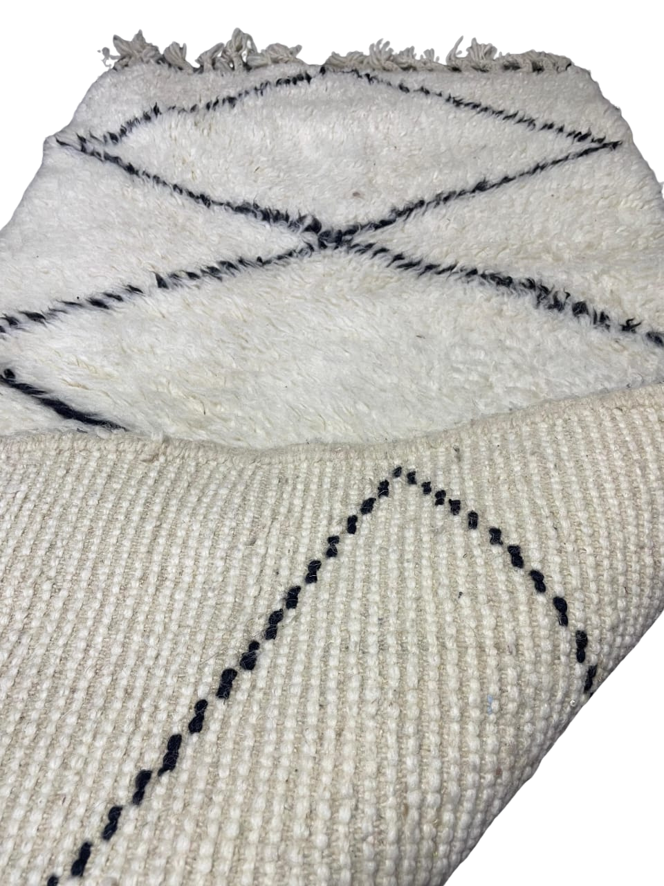 Tapis Berbère Beni Ourain Classique en Laine – Motif Losanges