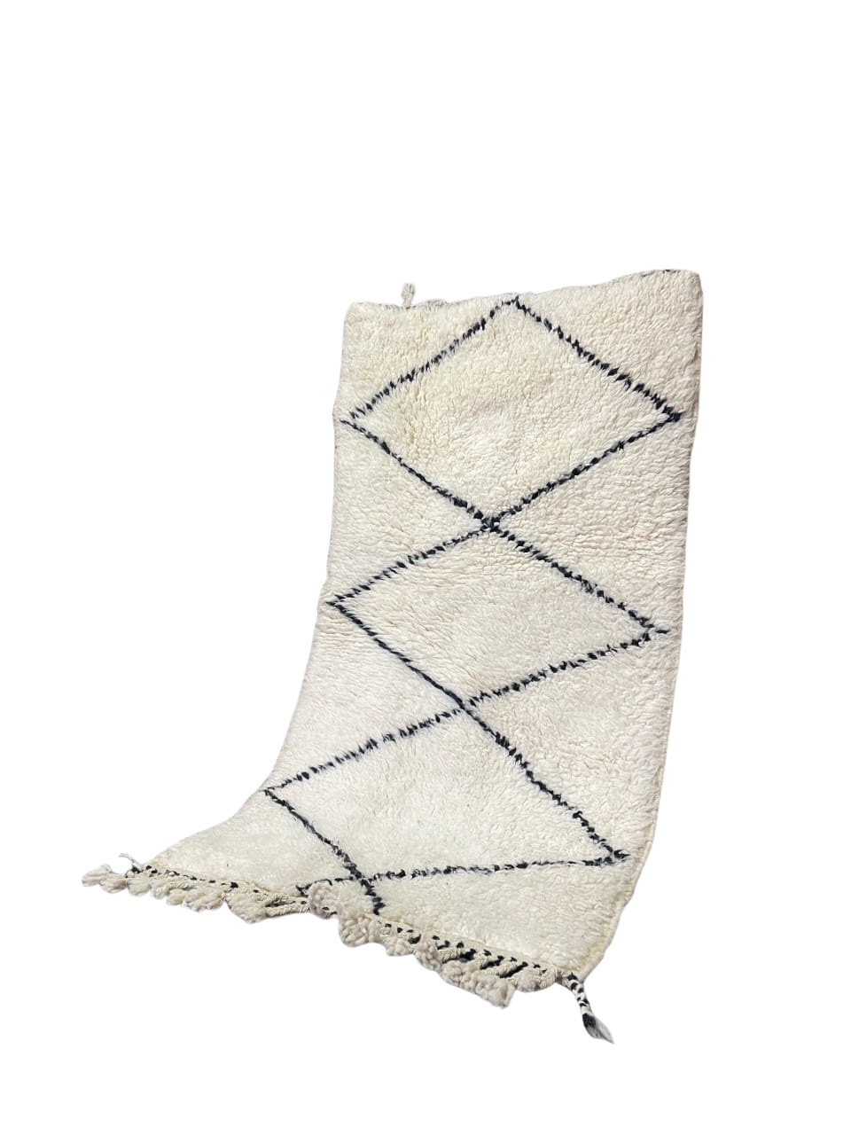 Tapis Berbère Beni Ourain Classique en Laine – Motif Losanges