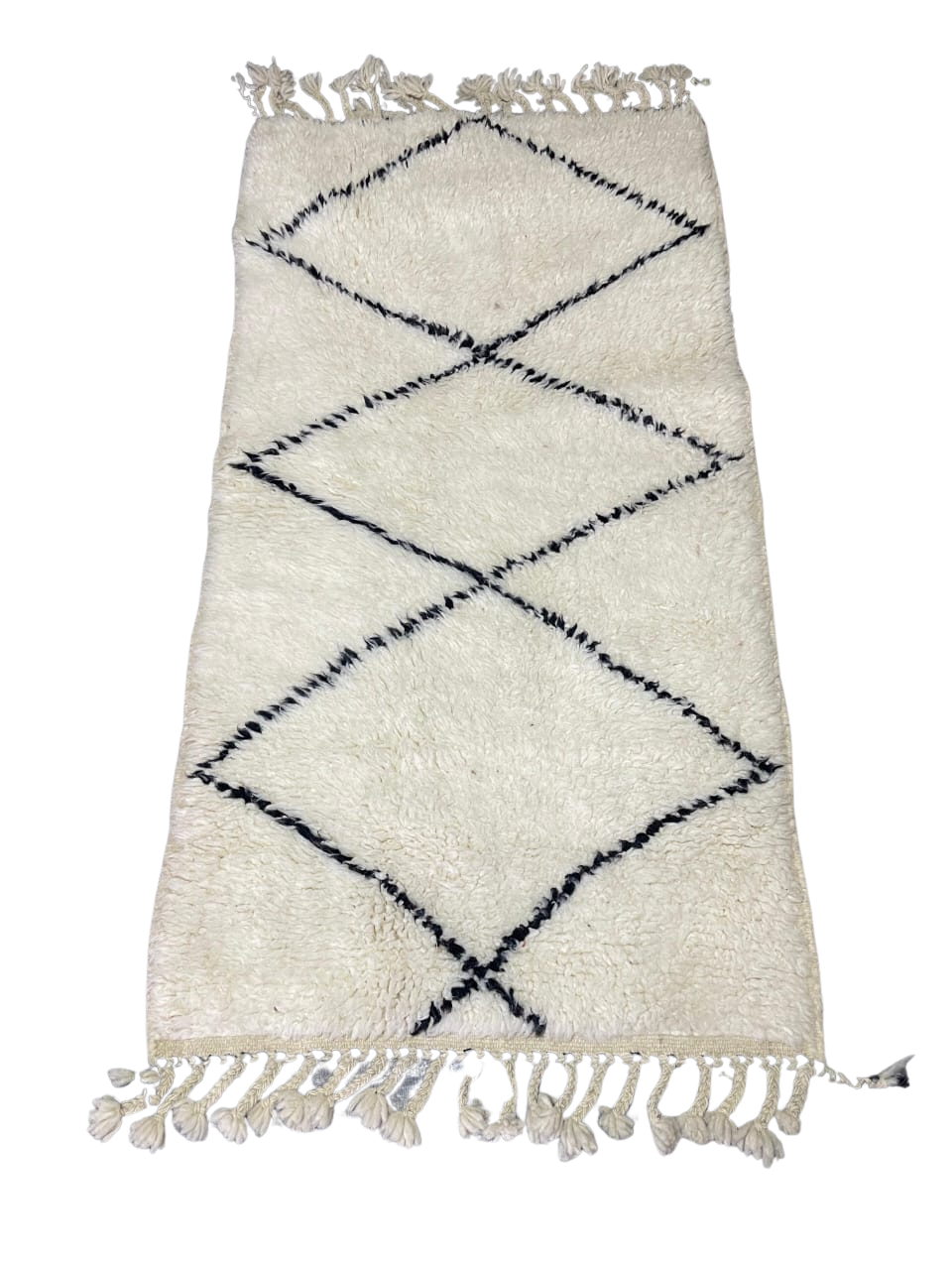 Tapis Berbère Beni Ourain Classique en Laine – Motif Losanges