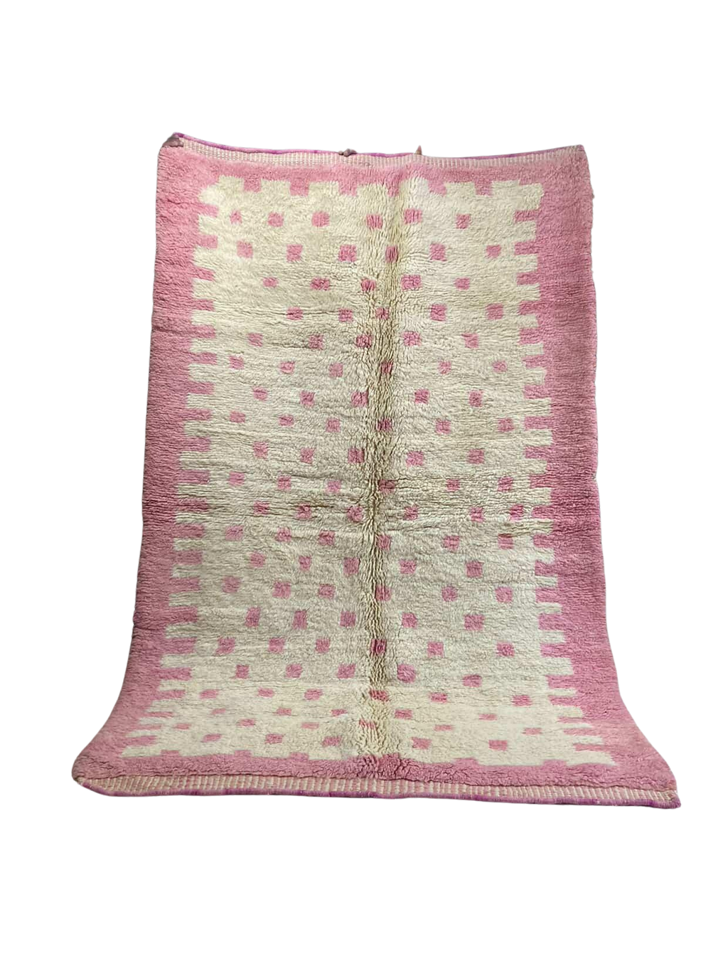 Tapis Marocain en Laine – Pink Blossom