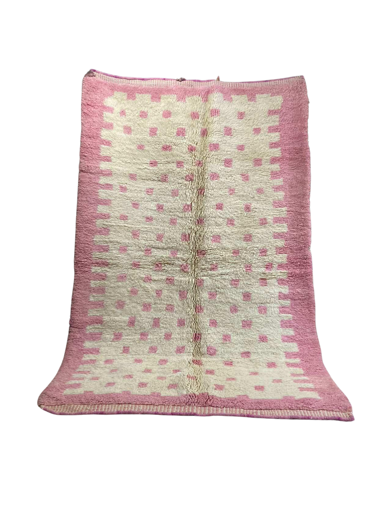 Tapis Marocain en Laine – Pink Blossom