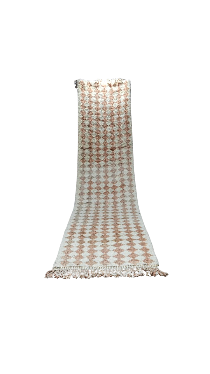 The Monochrome Check Rug | Handmade Moroccan Wool Runner by Atlas Threads