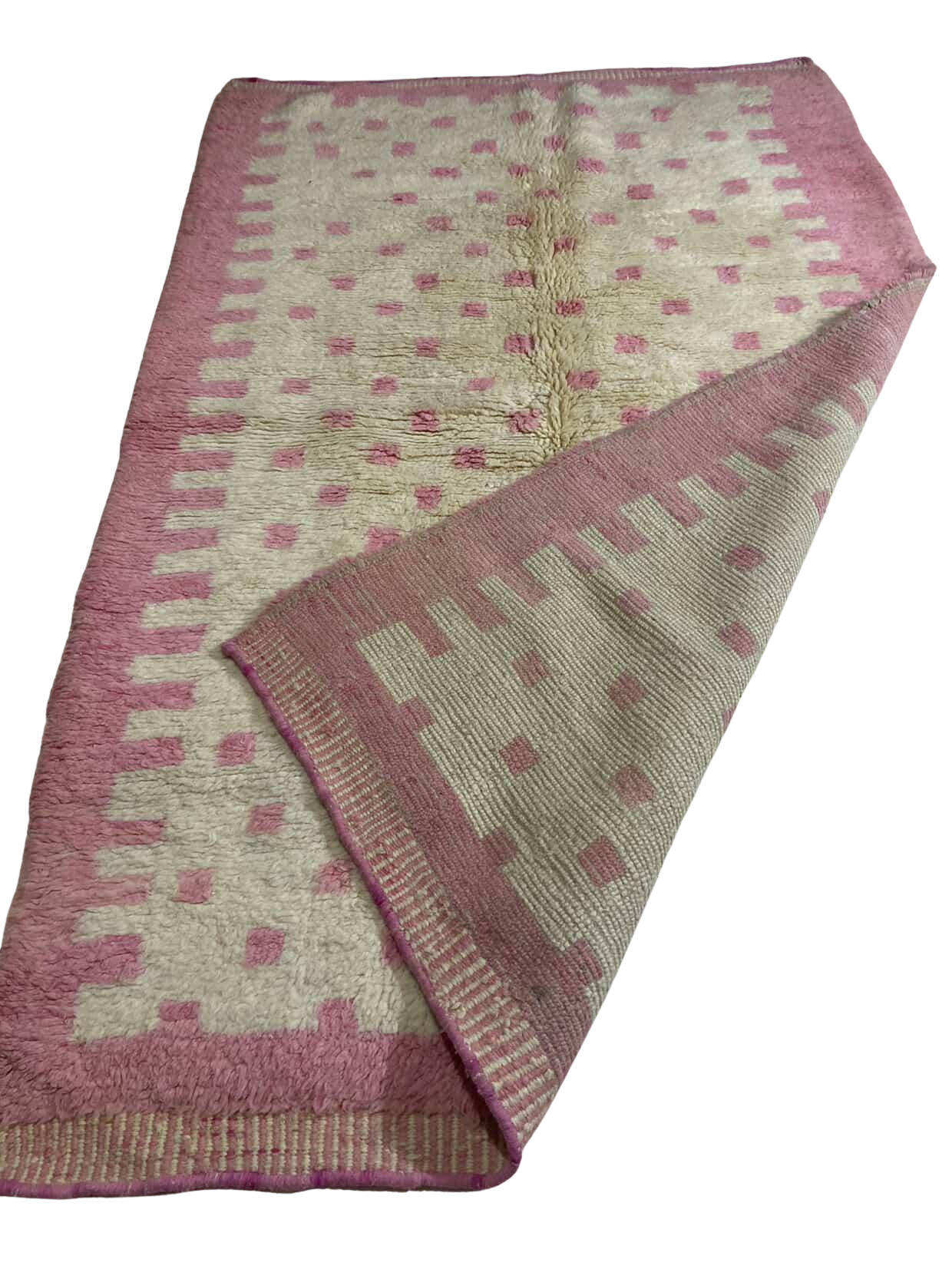 Tapis Marocain en Laine – Pink Blossom