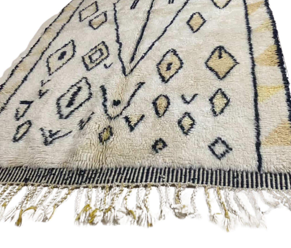 Tapis berbère tissé à la main à motif losanges