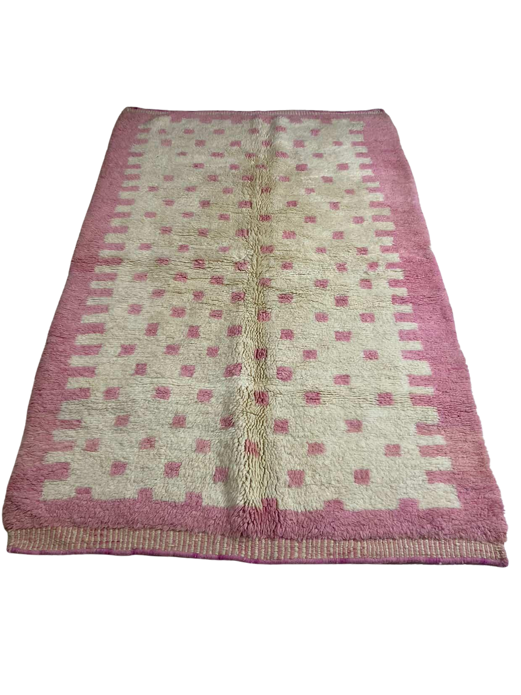 Tapis Marocain en Laine – Pink Blossom
