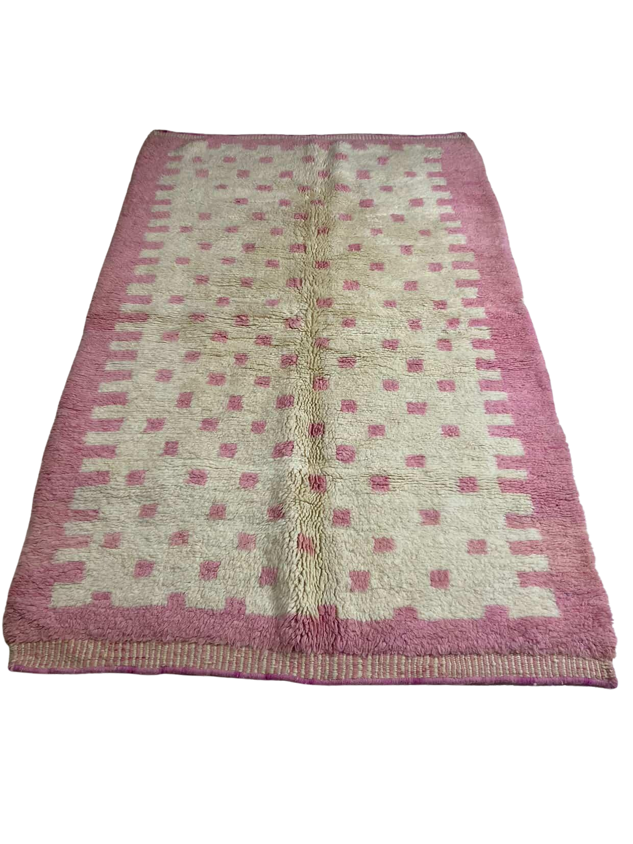 Tapis Marocain en Laine – Pink Blossom