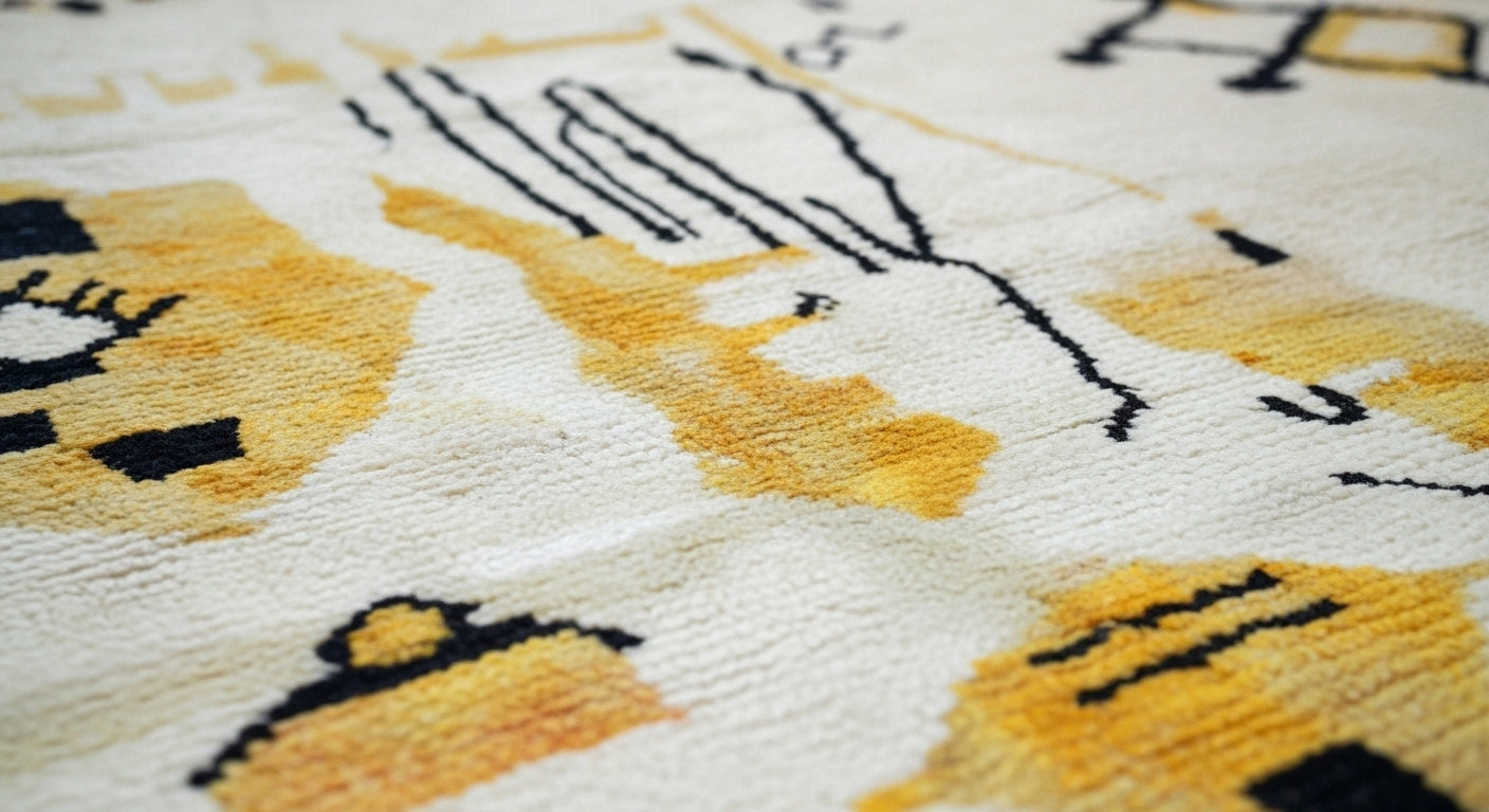 Tapis Harmonie Abstraite | Tapis marocain en laine fait main