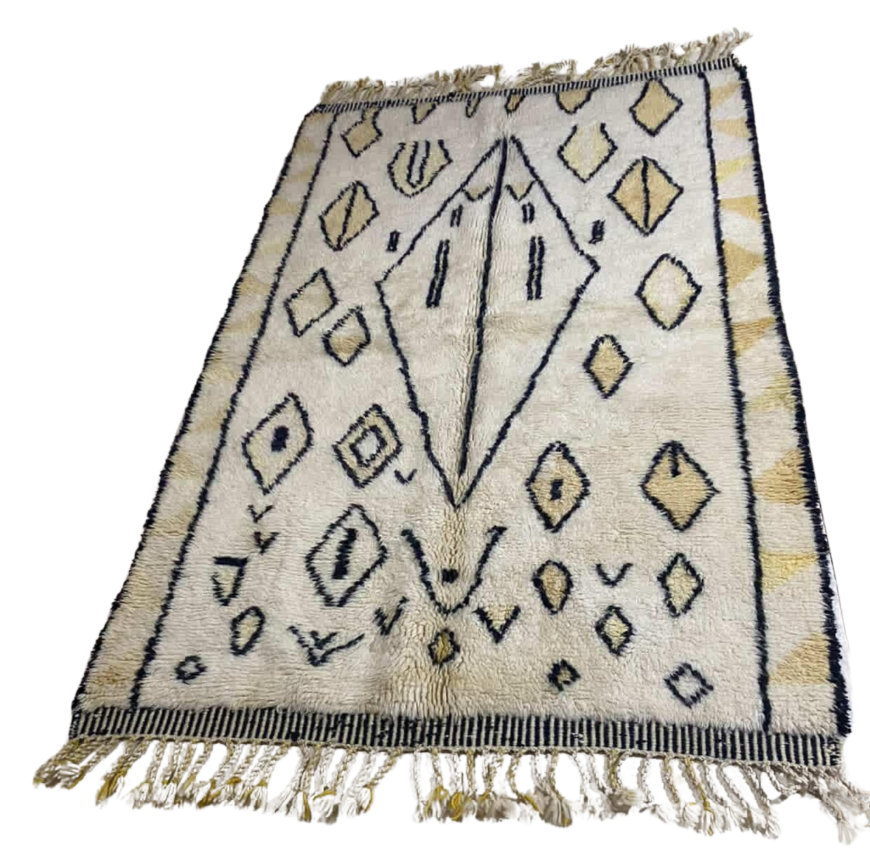 Tapis berbère tissé à la main à motif losanges