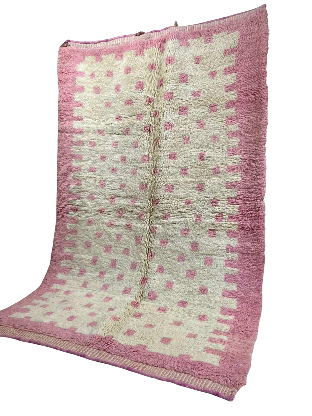 Tapis Marocain en Laine – Pink Blossom