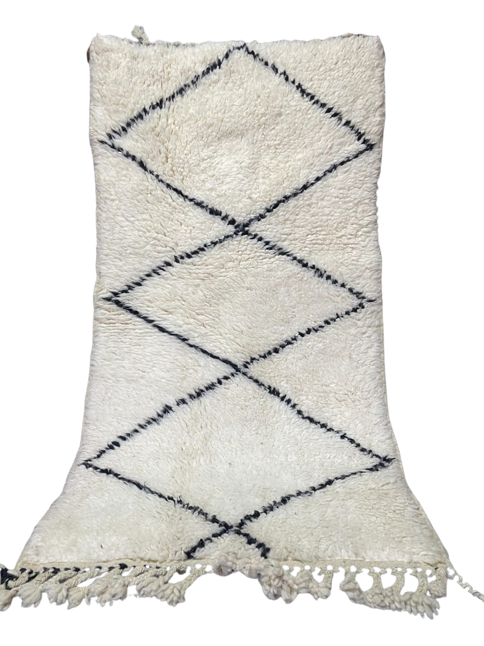 Tapis Berbère Beni Ourain Classique en Laine – Motif Losanges