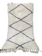 Tapis Berbère Beni Ourain Classique en Laine – Motif Losanges