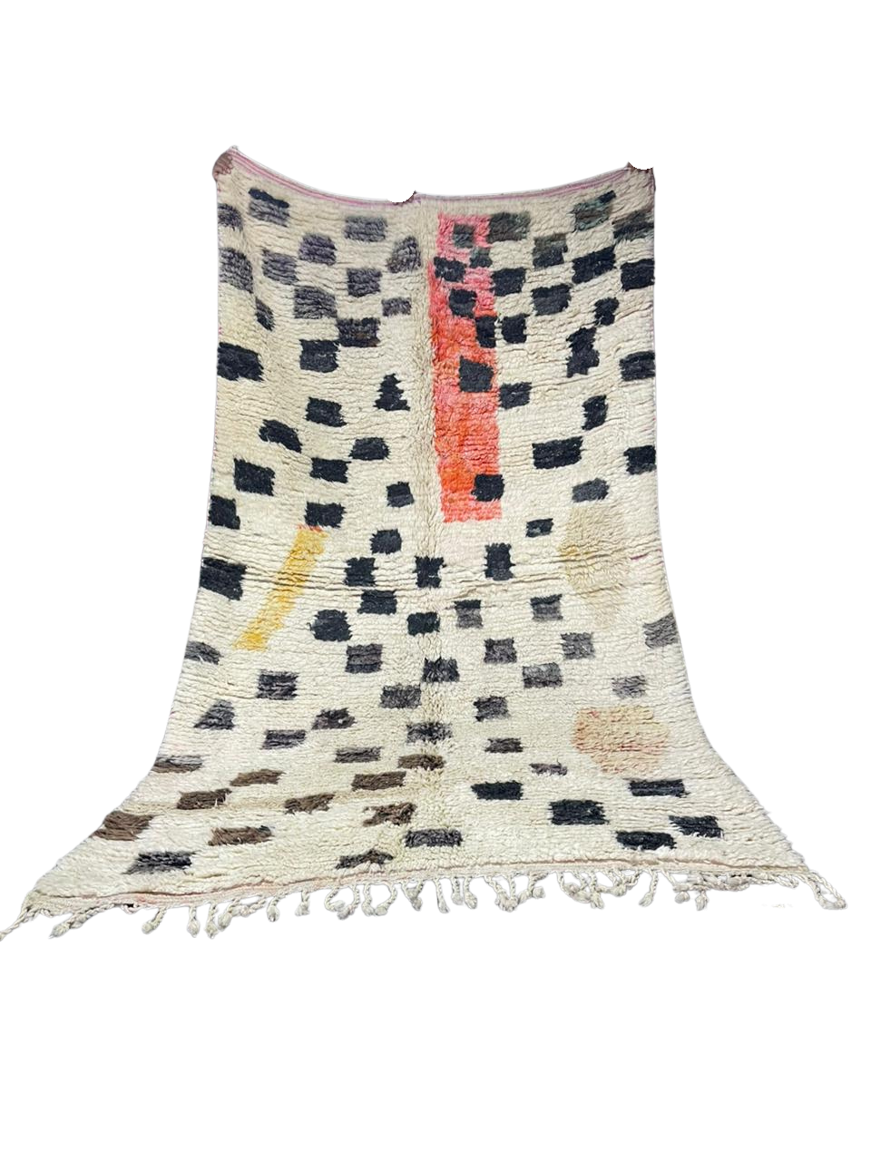 Tapis Berbère Moderne à Motifs Colorés – Laine Naturelle